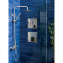 JTP Square Wall Mounted Shower Niche - 300mm Wide - Stainless Steel