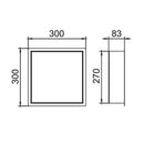 JTP Square Wall Mounted Shower Niche - 300mm Wide - Stainless Steel
