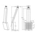 JTP Kubix Single Function Shower Handset - Chrome