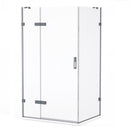 Roman Liberty Side Panel For Corner Fitting, Outward Opening - 8mm Glass - 800mm Wide - Black K1R813B