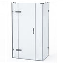 Roman Liberty Side Panel For Corner Fitting - 8mm Glass - 800mm Wide - Black KHR813B
