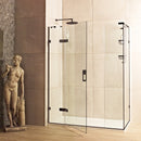 Roman Liberty Side Panel For Corner Fitting - 8mm Glass - 800mm Wide - Black KHR813B