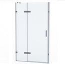 Roman Liberty Hinged Inline Panel For Alcove - 8mm Glass - 1200mm Wide - Brushed Brass KL2H1213BR