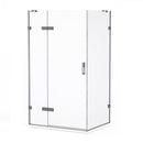Roman Liberty Hinged Inline Panel For Corner Fitting - 8mm Glass - 1000mm Wide - Black KL2HR1013B