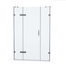 Roman Liberty Inline Panel For Alcove Fitting - 8mm Glass - 1400mm Wide - Brushed Brass KLH1413BR