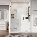 Roman Liberty Inline Panel For Alcove Fitting - 8mm Glass - 1600mm Wide - Black KLH1613B