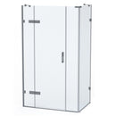 Roman Liberty Inline Panel For Corner Fitting - 8mm Glass - 1600mm Wide - Black KLHR1613B