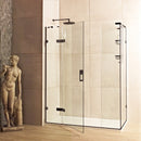Roman Liberty Inline Panel For Corner Fitting - 8mm Glass - 1600mm Wide - Black KLHR1613B