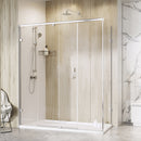 Roman Liberty 8 Recessed Sliding Shower Door For Corner - 8mm Glass - 1400mm Wide - Left Handed - Chrome KT1D14LCS