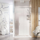 Roman Liberty 8 Recessed Sliding Shower Door For Alcove - 8mm Glass - 1400mm Wide - Right Handed - Nickel KT1D14RN