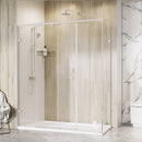 Roman Liberty 8 Side Panel For Corner Fitting - 8mm Glass - 900mm Wide - Brushed Nickel KTR1C9N