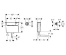 Geberit Low-height Furniture Cistern 6/3 Litres Remote Flush Actuation Type 01 Gloss Chrome-plated 109.724.21.2