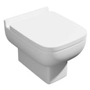 Modern Back To Wall Options 600 Square Wash Down Toilet Pan With Soft Close Seat POT071OP + POT082OP