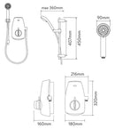 Aqualisa Aquastream Thermostatic Power Shower For Low-pressure Systems Adjustable Head White/chrome 813.40.21