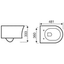Grohe Brushed Nickel Wc Frame 1.12 Concealed Cistern Rimless Wall Hung Toilet Pan And Soft Close Seat