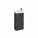 Anas Lanza Cloakroom Floor Standing Unit - Anthracite With Basin LANZAFLOOR-ANTHRACITE + LANZABASIN