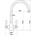 JTP Blink Modern Kitchen Sink Mixer Tap With Swivel Spout - Chrome