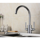 JTP Newbury Modern Kitchen Sink Mixer Tap With Swivel Spout - Matt Black