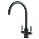 JTP Newbury Modern Kitchen Sink Mixer Tap With Swivel Spout - Matt Black