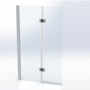 Roman Innov8 Left Handed Inward Hinged Bath Screen - 1500x900mm - 8mm Glass - Matt Black N2BV13BL