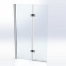 Roman Innov8 Left Handed Inward Hinged Bath Screen - 1500x900mm - 8mm Glass - Polished Chrome N2BV13SL