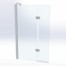 Roman Innov8 Left Handed Outward Hinged Bath Screen - 1500x910mm - 8mm Glass - Polished Chrome N2BV213SL