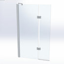 Roman Innov8 Right Handed Outward Hinged Bath Screen - 1500x910mm - 8mm Glass - Polished Chrome N2BV213SR