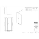 Roman Innov8 Recessed Pivot Shower Door For Alcove - 1200mm Wide - Matt Black N2F1HD13B