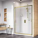 Roman Innov8 Recessed Sliding Shower Door - 8mm Glass - 1200mm Wide - Brushed Brass N2T1213BBR