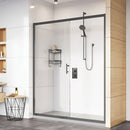 Roman Innov8 Recessed Sliding Shower Door - 8mm Glass - 1200mm Wide - Matt Black N2T1213B