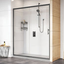 Roman Innov8 Recessed Sliding Shower Door - 8mm Glass - 1200mm Wide - Matt Black N2T1213B