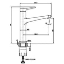 JTP Omega High Neck Single Lever Kitchen Sink Mixer Tap - Chrome