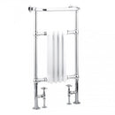 Reina Alicia Horizontal Traditional Heated Towel Rail - 960mm x 495mm - White