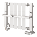 Reina Ashen Designer Towel Radiator - 400x490mm - White RND-ASH040049W