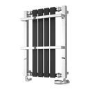 Reina Ashen Designer Towel Radiator - 700x490mm - Black RND-ASH070049K