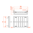 Reina Ashen Designer Towel Radiator - 700x490mm - White RND-ASH070049W