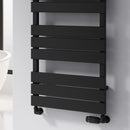 Reina Avola Flat Panel Heated Towel Rail - 823x500mm - Black RND-AVL082K