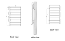 Reina Avola Flat Panel Heated Towel Rail - 823x500mm - White RND-AVL082W
