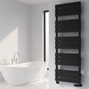 Reina Avola Flat Panel Heated Towel Rail - 1424x500mm - Black RND-AVL142K