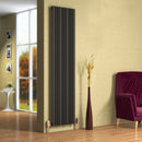 Reina Bonera Vertical Designer Radiator - 1800x456mm - Anthracite RND-BNR4518A