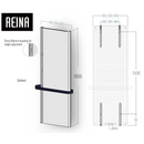 Reina Borda Vertical Designer Radiator - 1800x540mm - Anthracite Texture