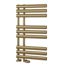 Reina Chisa Designer Heated Towel Rail - 820mm x 500mm - Brushed Brass