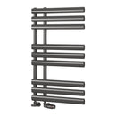 Reina Chisa Designer Heated Towel Rail - 820x500mm - Brushed Gun Metal RND-CHS082G