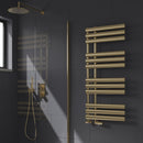 Reina Chisa Designer Heated Towel Rail - 1130mm x 500mm - Brushed Brass