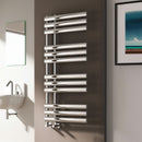 Reina Chisa Vertical Designer Heated Towel Rail - 1130x500mm Wide - Chrome RND-CHS113C