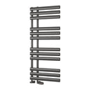 Reina Chisa Designer Heated Towel Rail - 1130x500mm - Brushed Gun Metal RND-CHS113G