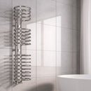 Reina Claro Vertical Designer Heated Towel Rail - 1200mm x 300mm - Chrome
