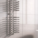 Reina Claro Vertical Designer Heated Towel Rail - 1200mm x 300mm - Chrome