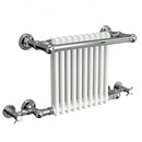Reina Camden Horizontal Traditional Heated Towel Rail - 493mm x 743mm - White