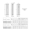 Reina Coneva Vertical Designer Radiator - 1500x440mm - White RND-CNV15044W